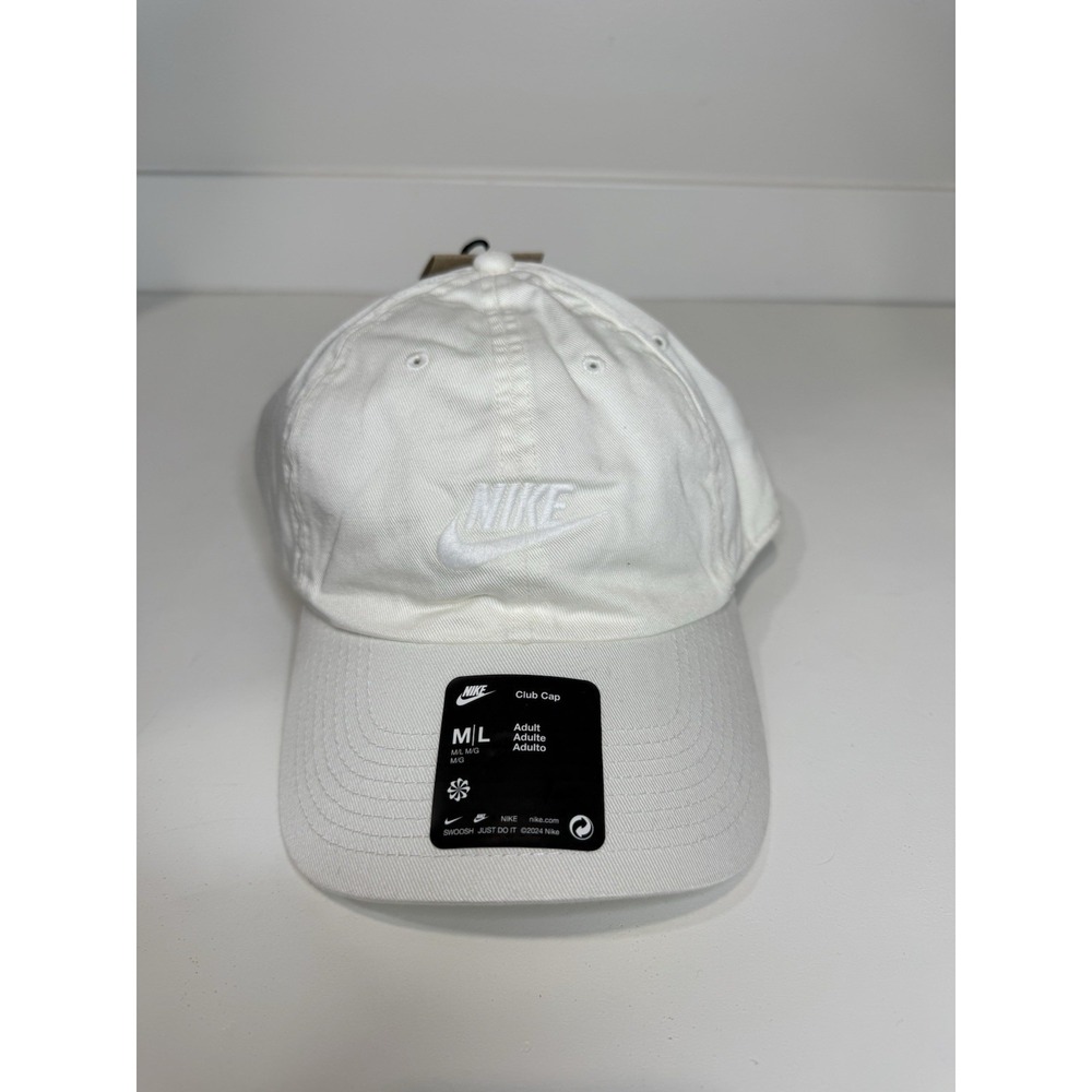 Nike Club Cap Hat Unisex Adult Size M/L Sail White FB5368-133 NWT